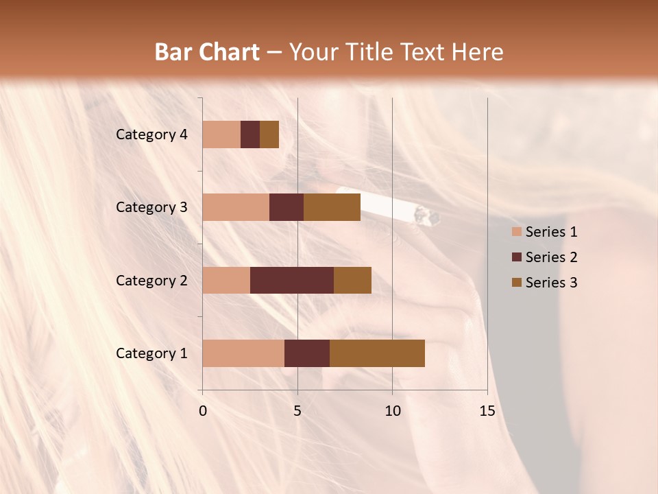 Fumeur Femelle Blond PowerPoint Template