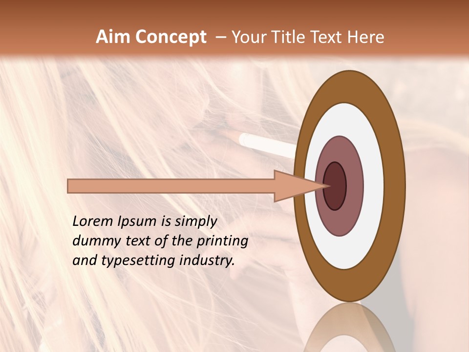 Fumeur Femelle Blond PowerPoint Template