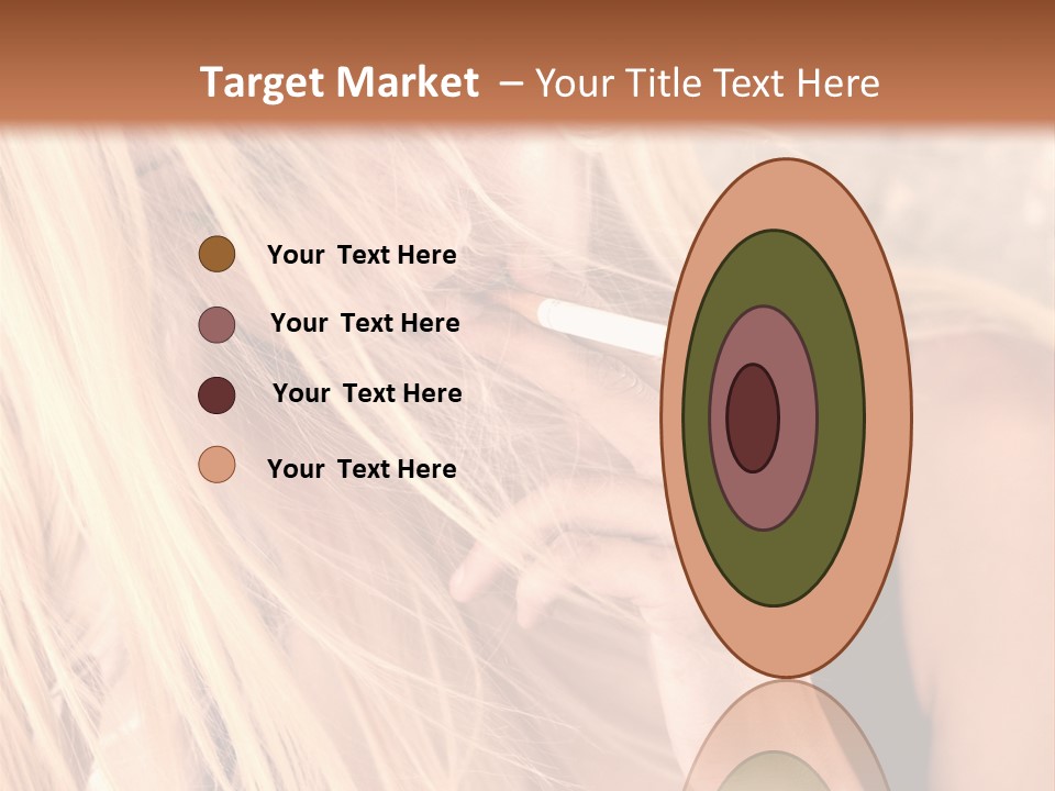 Fumeur Femelle Blond PowerPoint Template