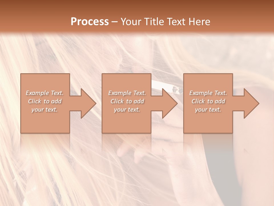 Fumeur Femelle Blond PowerPoint Template