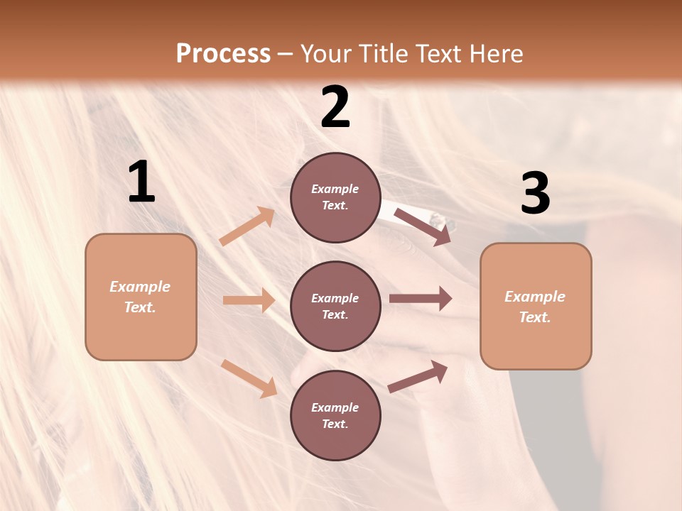 Fumeur Femelle Blond PowerPoint Template