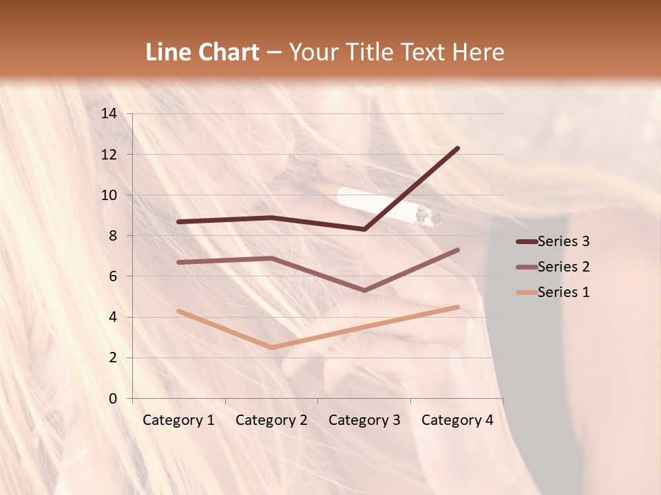 Fumeur Femelle Blond PowerPoint Template