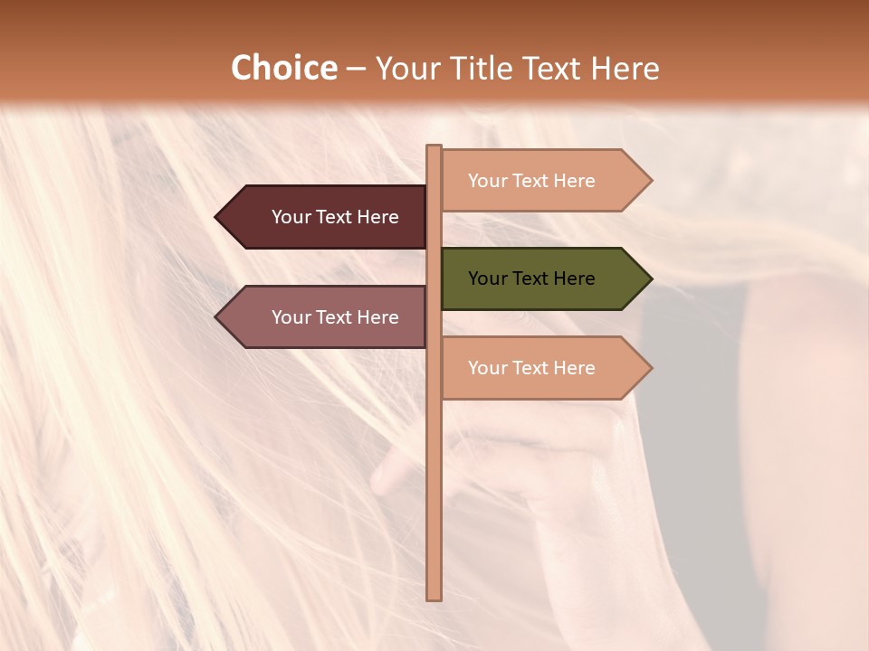 Fumeur Femelle Blond PowerPoint Template