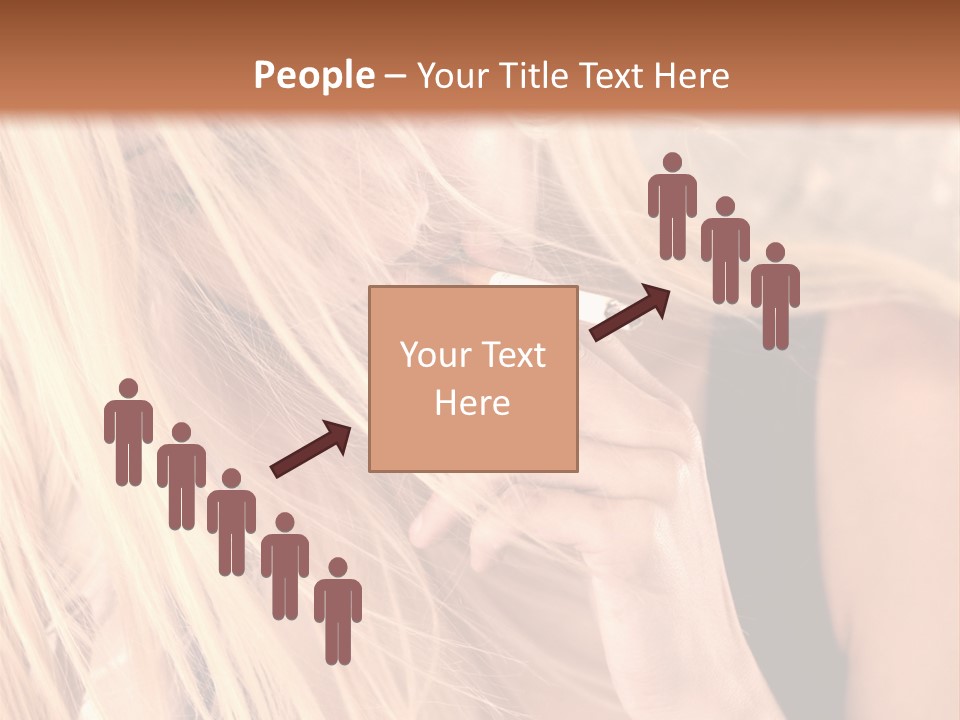 Fumeur Femelle Blond PowerPoint Template