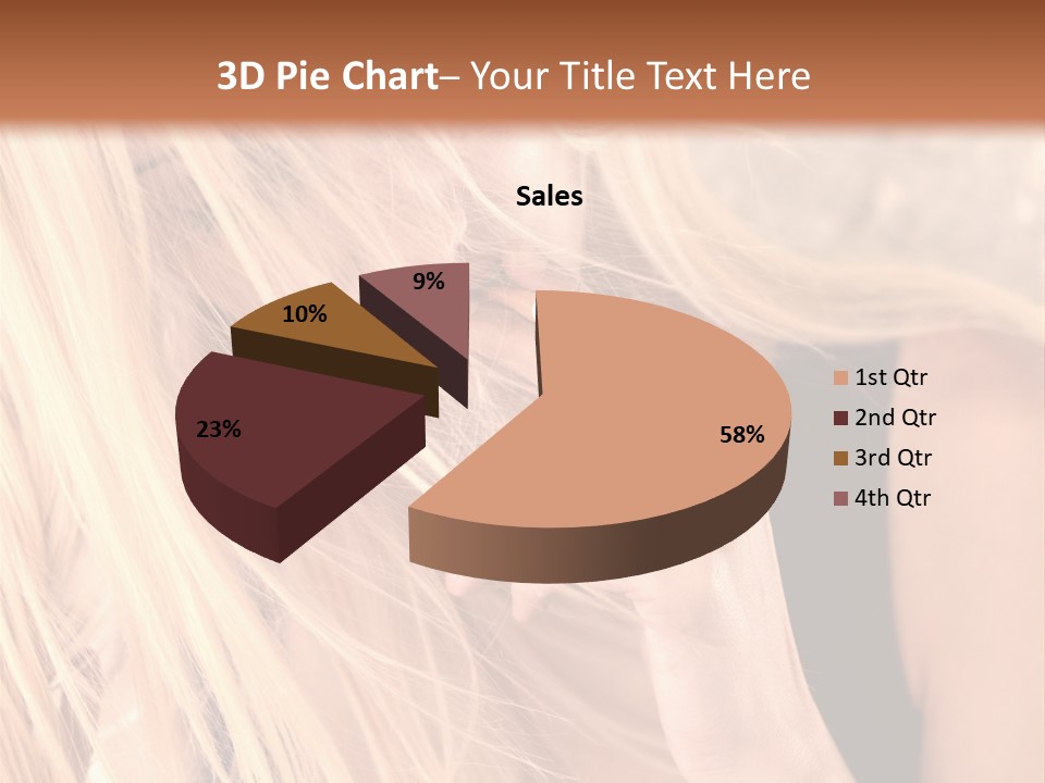 Fumeur Femelle Blond PowerPoint Template