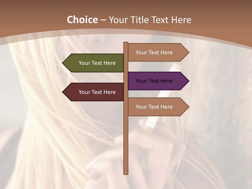 Sensualit Fum Mauvais PowerPoint Template