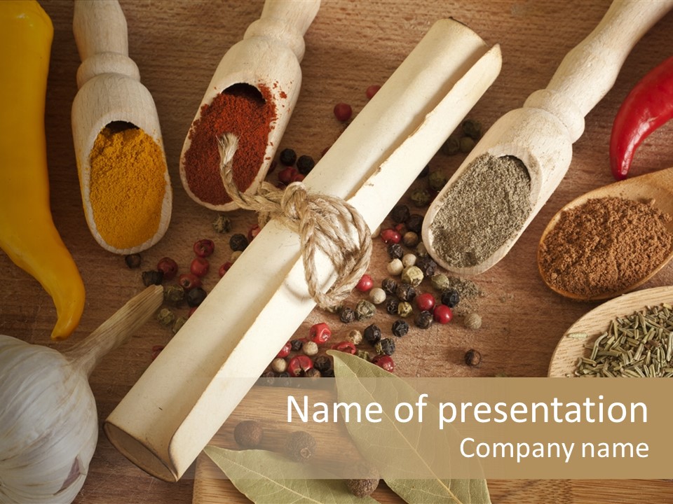 Herb Vegetable Spice PowerPoint Template