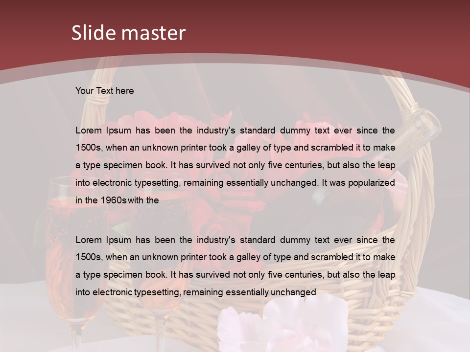 Drink Valentine Basket PowerPoint Template