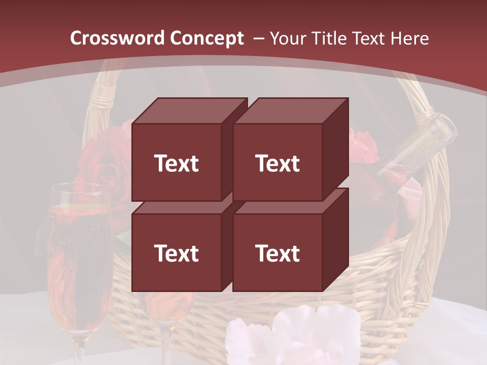 Drink Valentine Basket PowerPoint Template