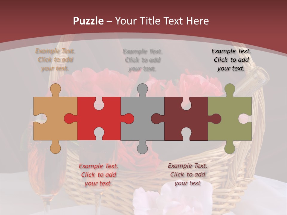 Drink Valentine Basket PowerPoint Template