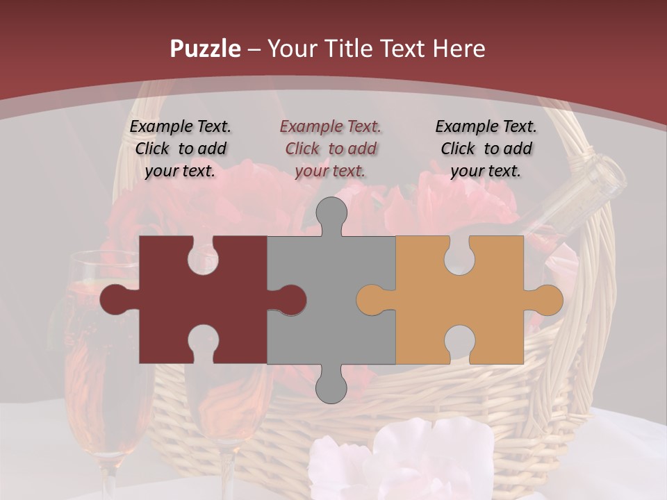 Drink Valentine Basket PowerPoint Template