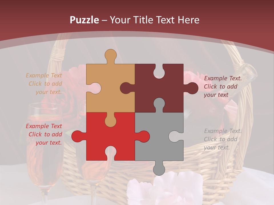 Drink Valentine Basket PowerPoint Template