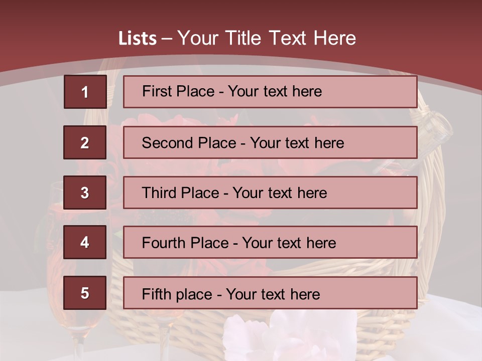Drink Valentine Basket PowerPoint Template