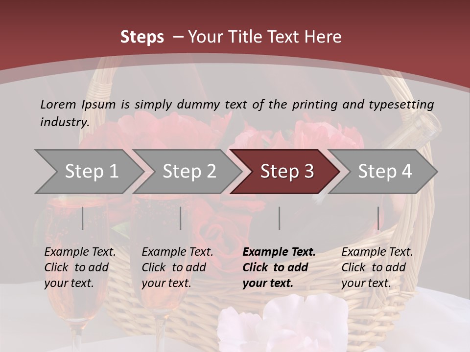 Drink Valentine Basket PowerPoint Template