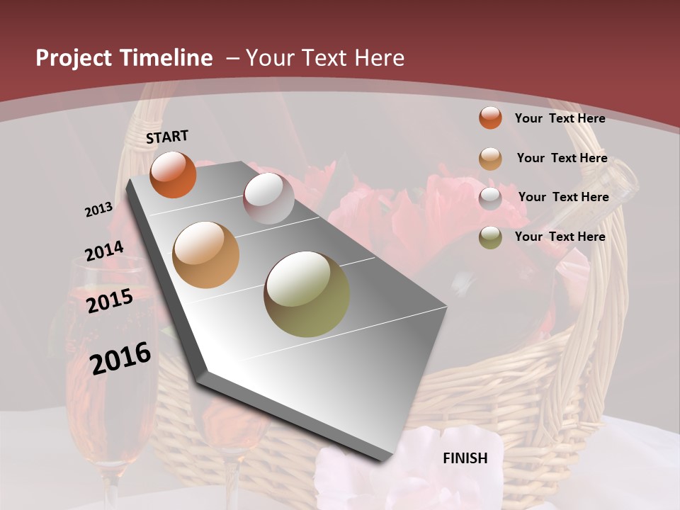 Drink Valentine Basket PowerPoint Template