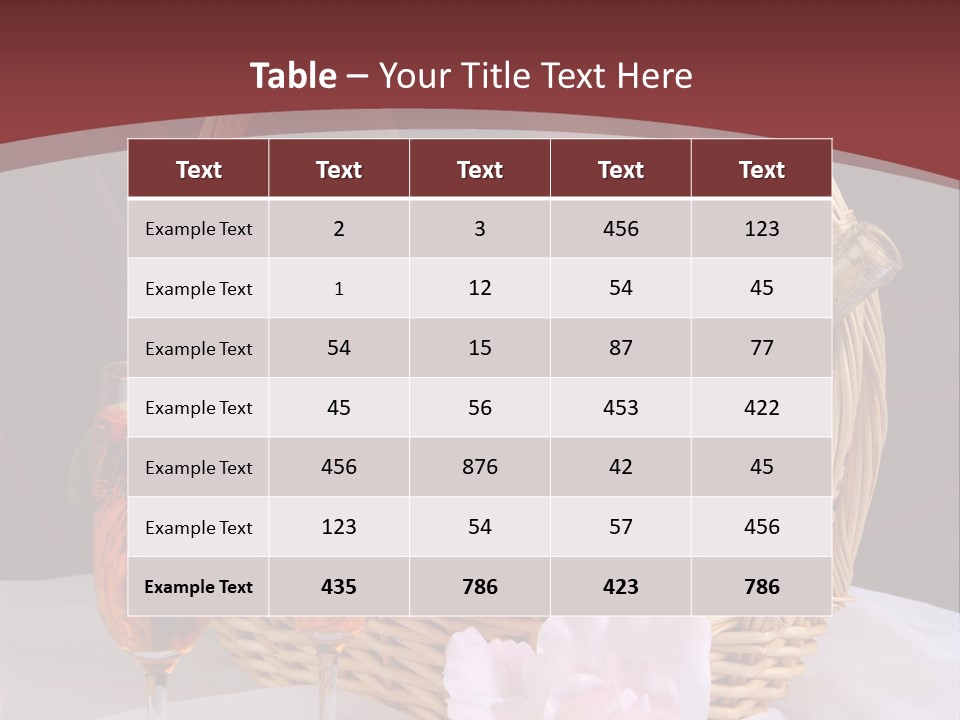 Drink Valentine Basket PowerPoint Template