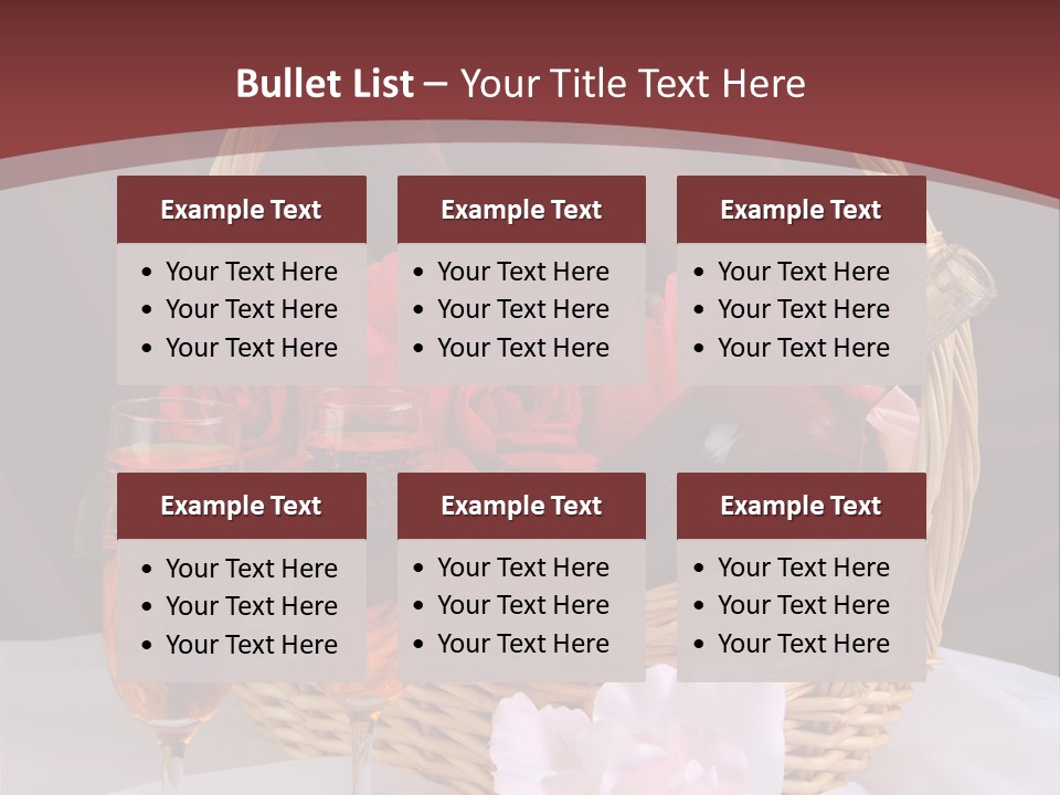 Drink Valentine Basket PowerPoint Template