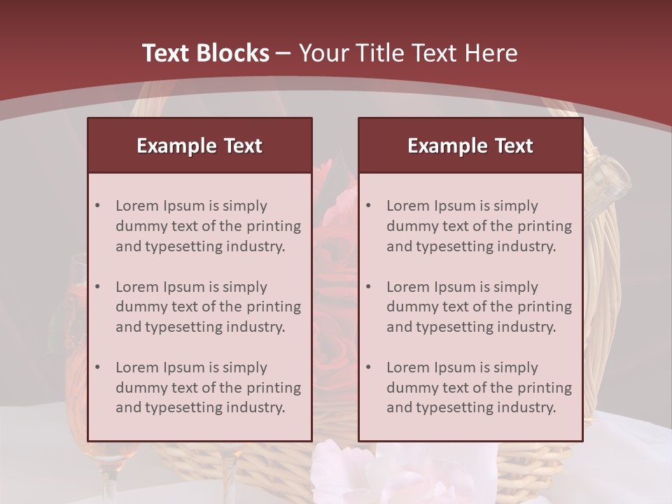 Drink Valentine Basket PowerPoint Template