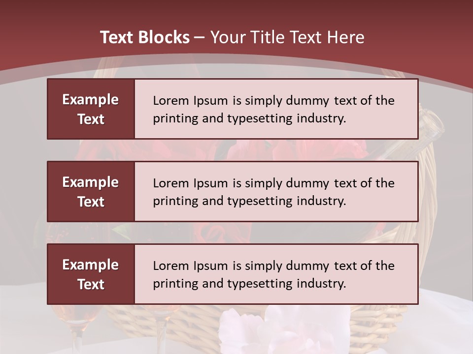 Drink Valentine Basket PowerPoint Template