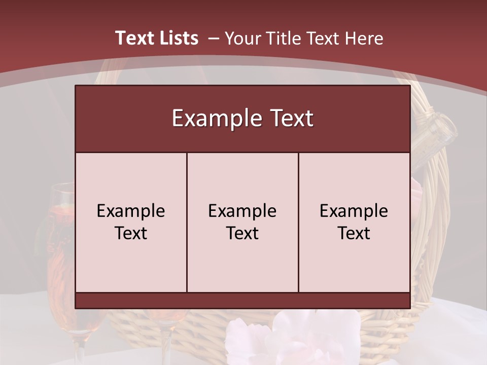 Drink Valentine Basket PowerPoint Template