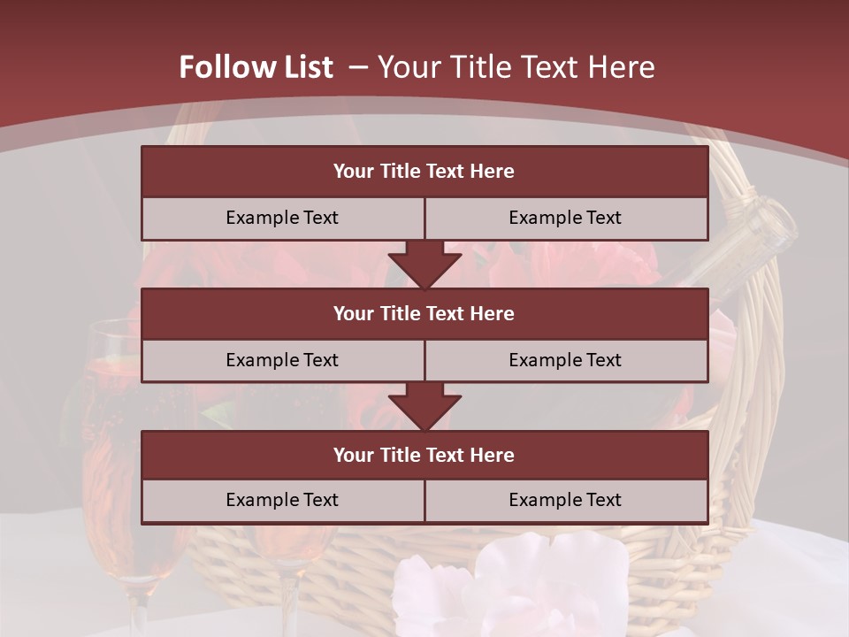 Drink Valentine Basket PowerPoint Template