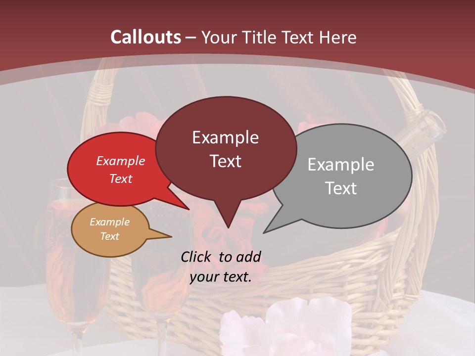 Drink Valentine Basket PowerPoint Template