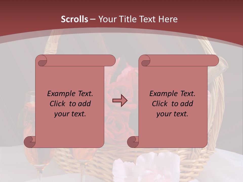 Drink Valentine Basket PowerPoint Template