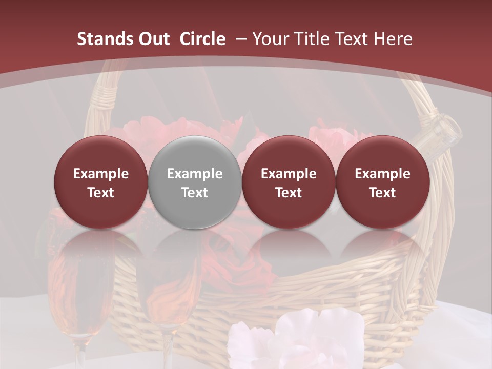 Drink Valentine Basket PowerPoint Template
