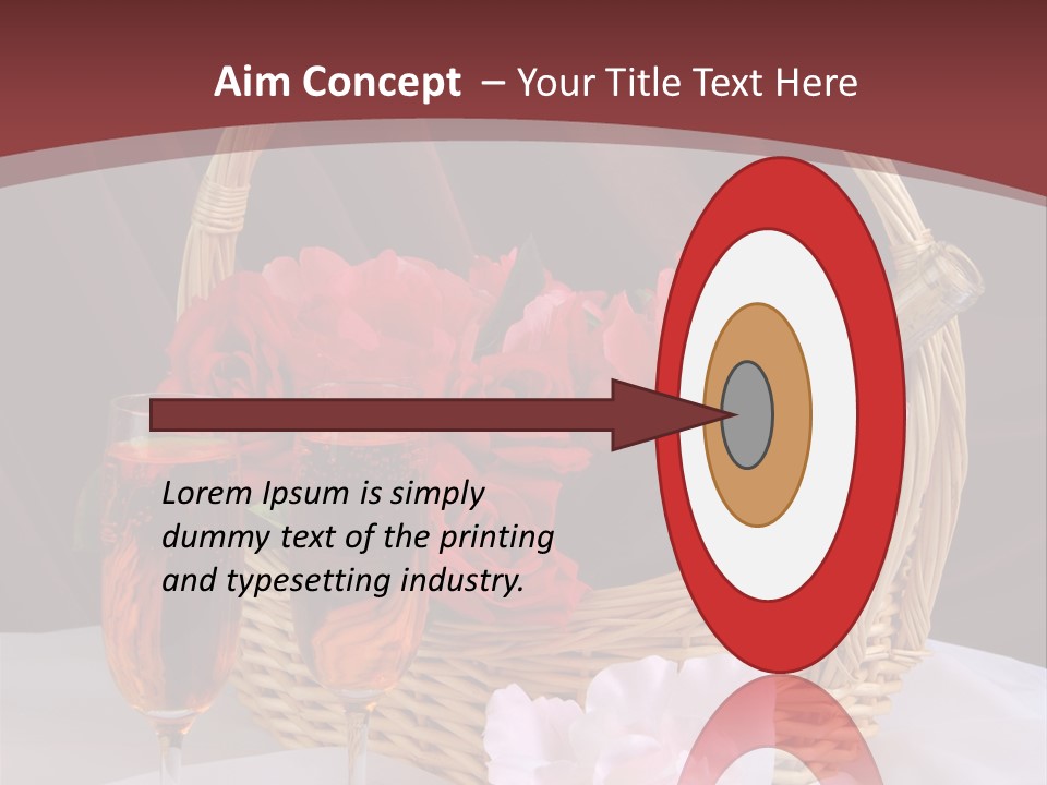 Drink Valentine Basket PowerPoint Template