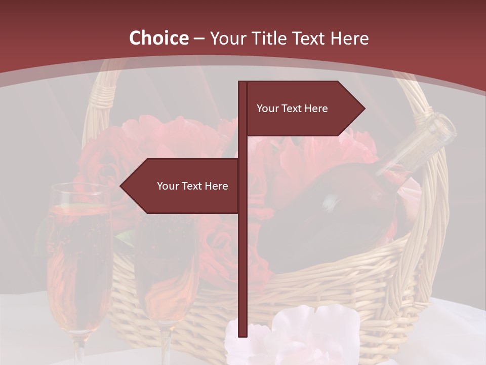 Drink Valentine Basket PowerPoint Template