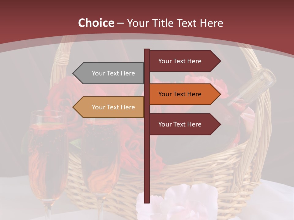 Drink Valentine Basket PowerPoint Template