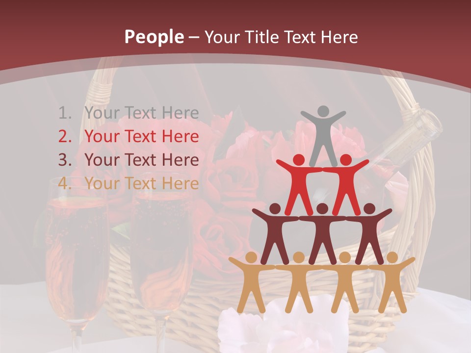 Drink Valentine Basket PowerPoint Template