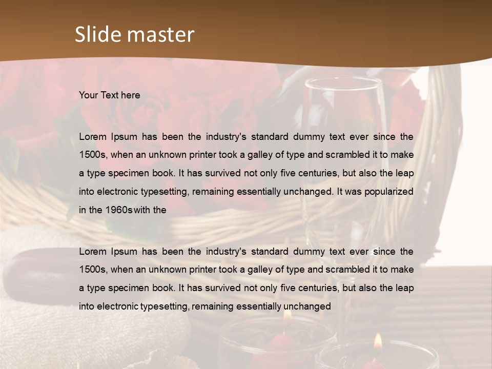 Valentne's Bath Champagne PowerPoint Template