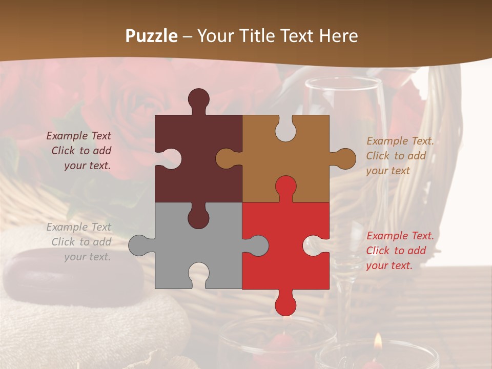 Valentne's Bath Champagne PowerPoint Template