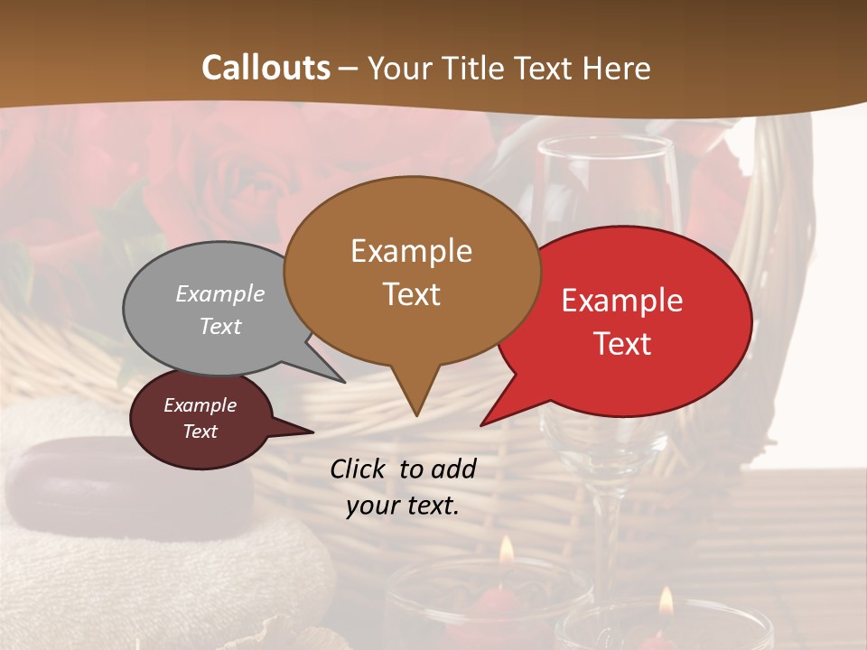 Valentne's Bath Champagne PowerPoint Template