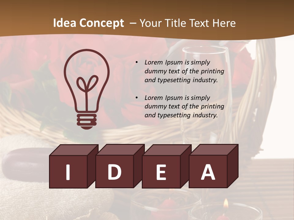 Valentne's Bath Champagne PowerPoint Template