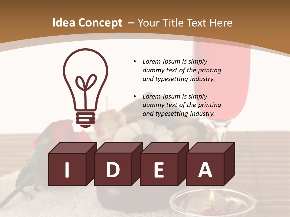 Glass Flame Flower PowerPoint Template