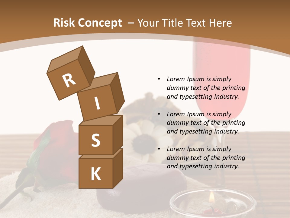 Glass Flame Flower PowerPoint Template