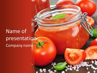 Tomatensuppe Essen Dips PowerPoint Template