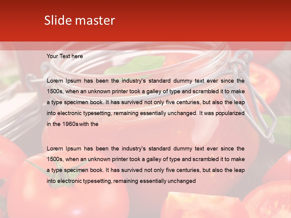 Tomatensuppe Essen Dips PowerPoint Template