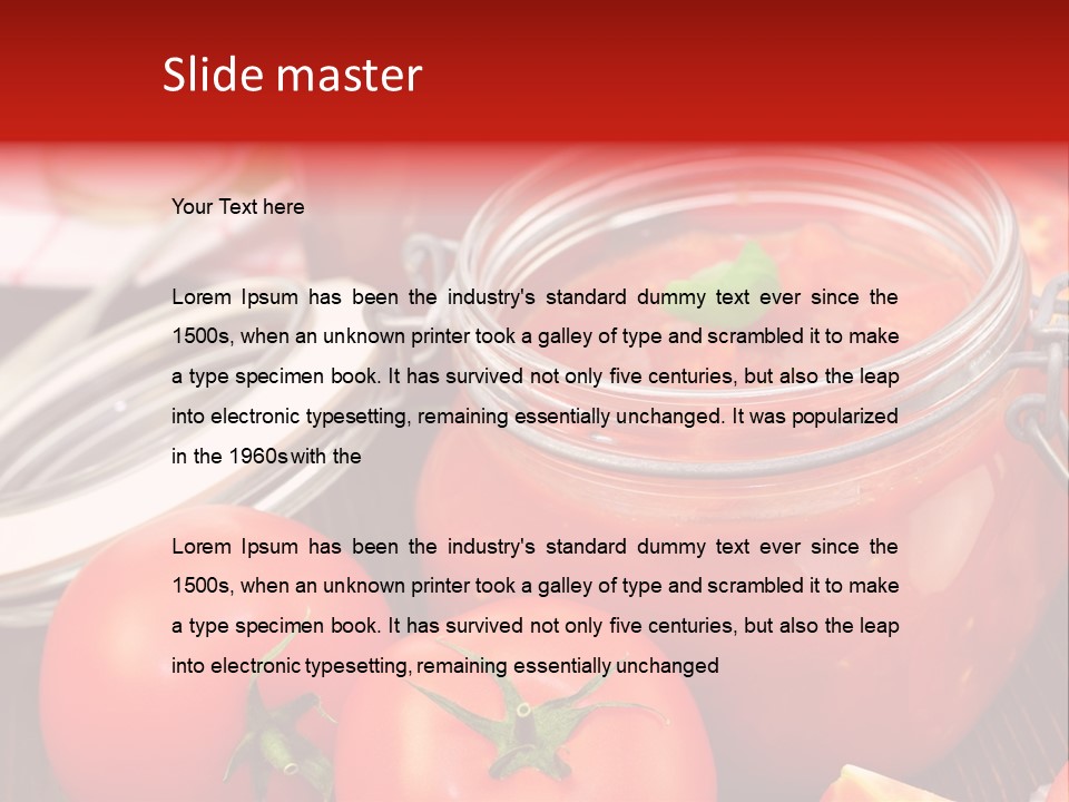 Konzentriert Tomatenketchup Tomatensaft PowerPoint Template