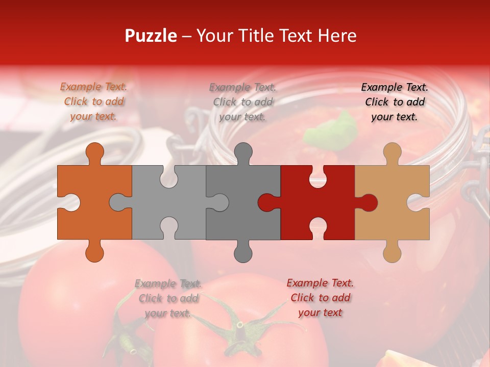 Konzentriert Tomatenketchup Tomatensaft PowerPoint Template