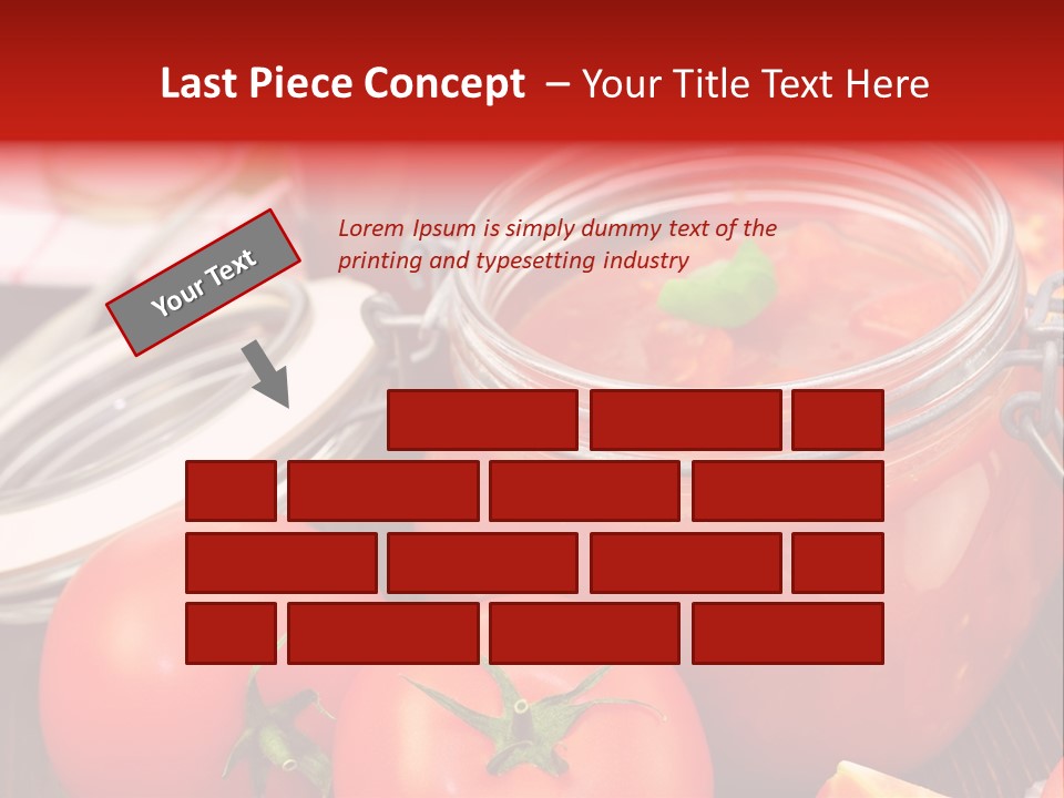Konzentriert Tomatenketchup Tomatensaft PowerPoint Template