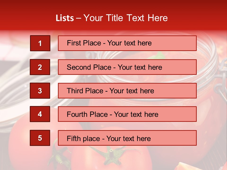 Konzentriert Tomatenketchup Tomatensaft PowerPoint Template