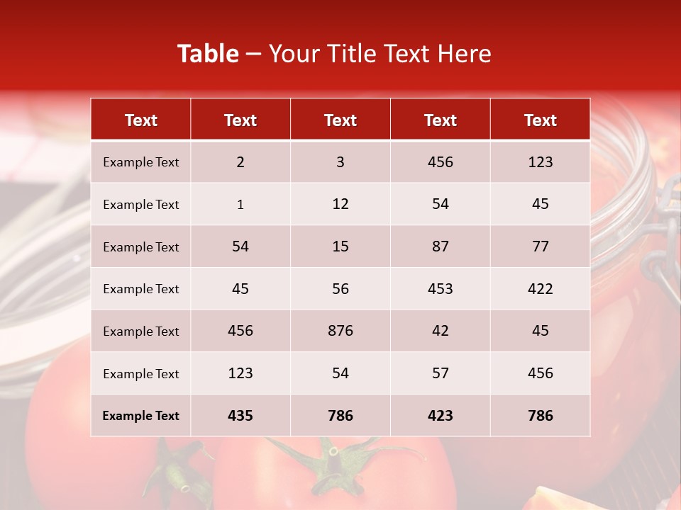 Konzentriert Tomatenketchup Tomatensaft PowerPoint Template