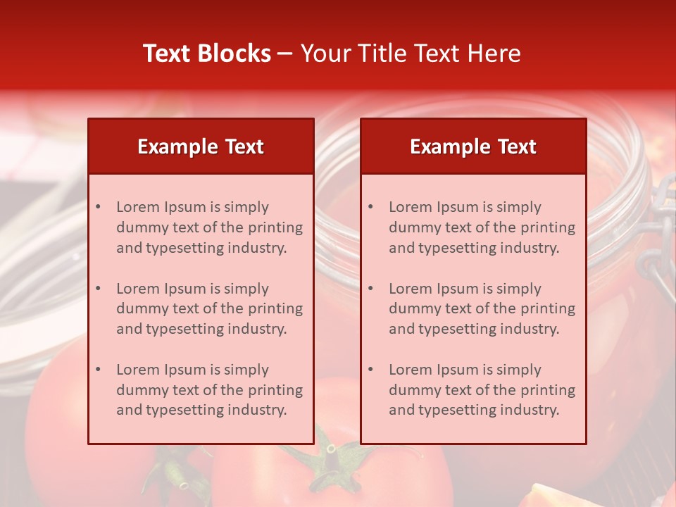 Konzentriert Tomatenketchup Tomatensaft PowerPoint Template
