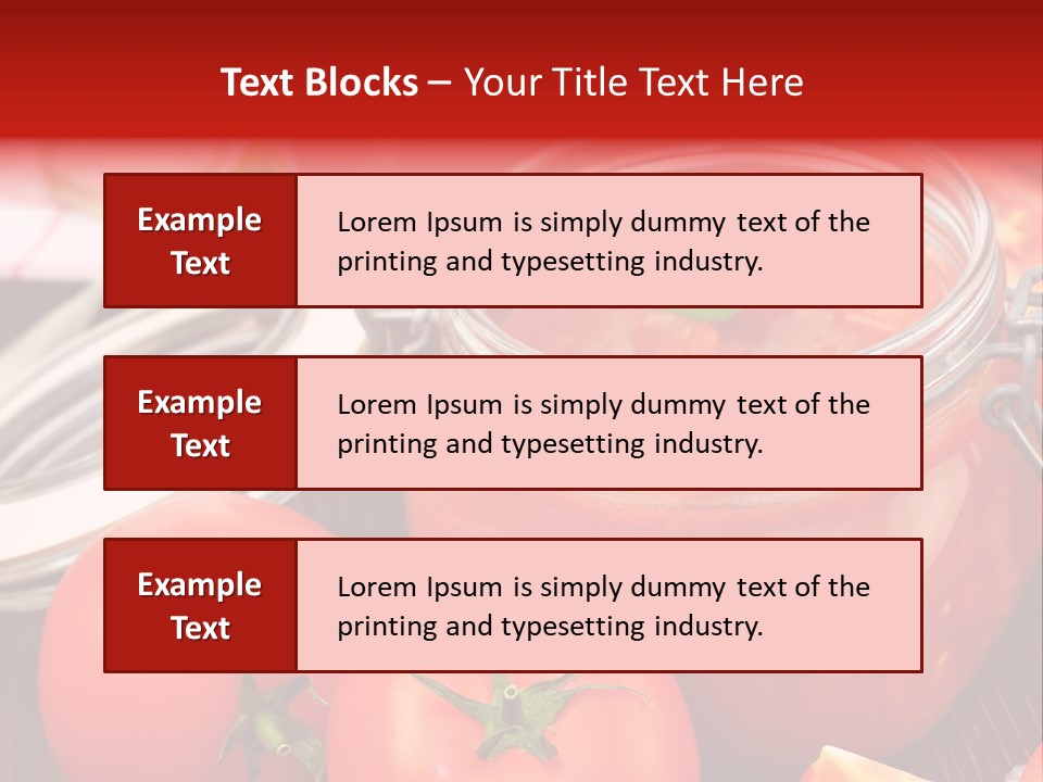 Konzentriert Tomatenketchup Tomatensaft PowerPoint Template