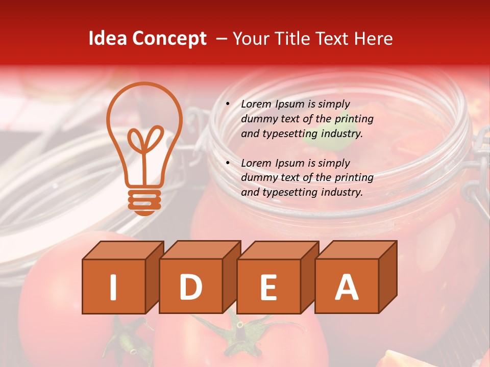 Konzentriert Tomatenketchup Tomatensaft PowerPoint Template