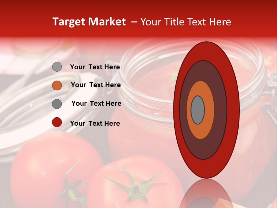 Konzentriert Tomatenketchup Tomatensaft PowerPoint Template