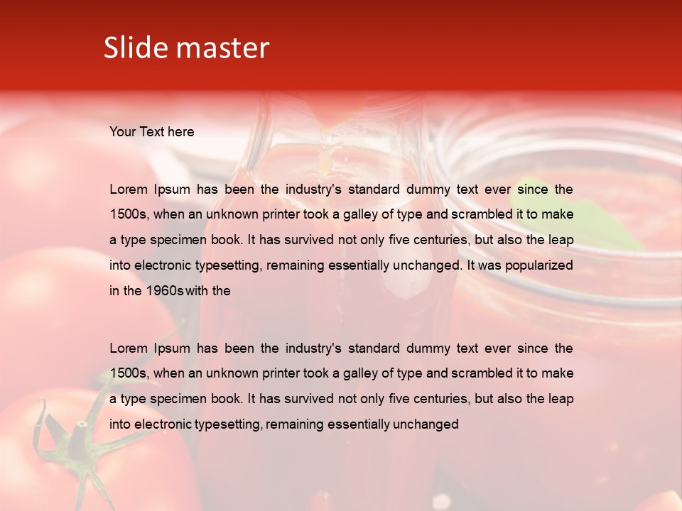 Flasche Tomate Dips PowerPoint Template